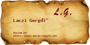 Laczi Gergő névjegykártya
